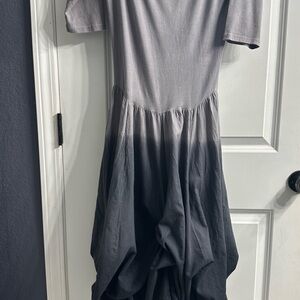 Luna Luz Belleza dress Gray Ombre off shoulder dress
